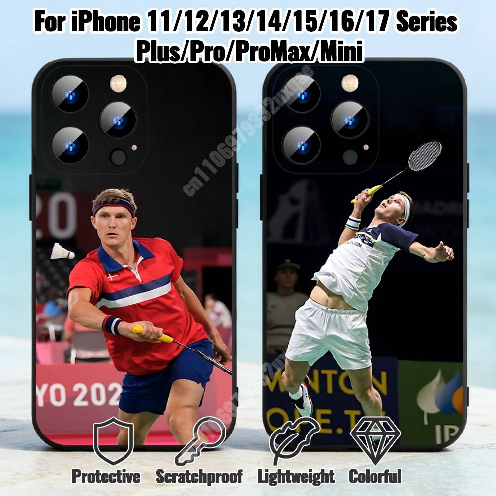 Badminton Denmark - Denemarken Badminton A-Axelsen-S Telefoonhoesje voor iPhone