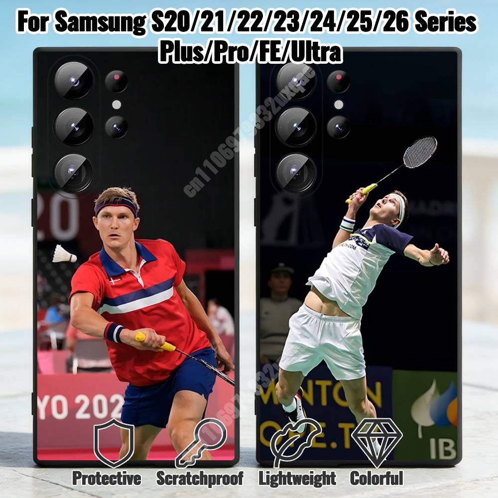 Badminton Denmark - Denemarken Badminton A-Axelsen-S Telefoonhoesje voor Samsung