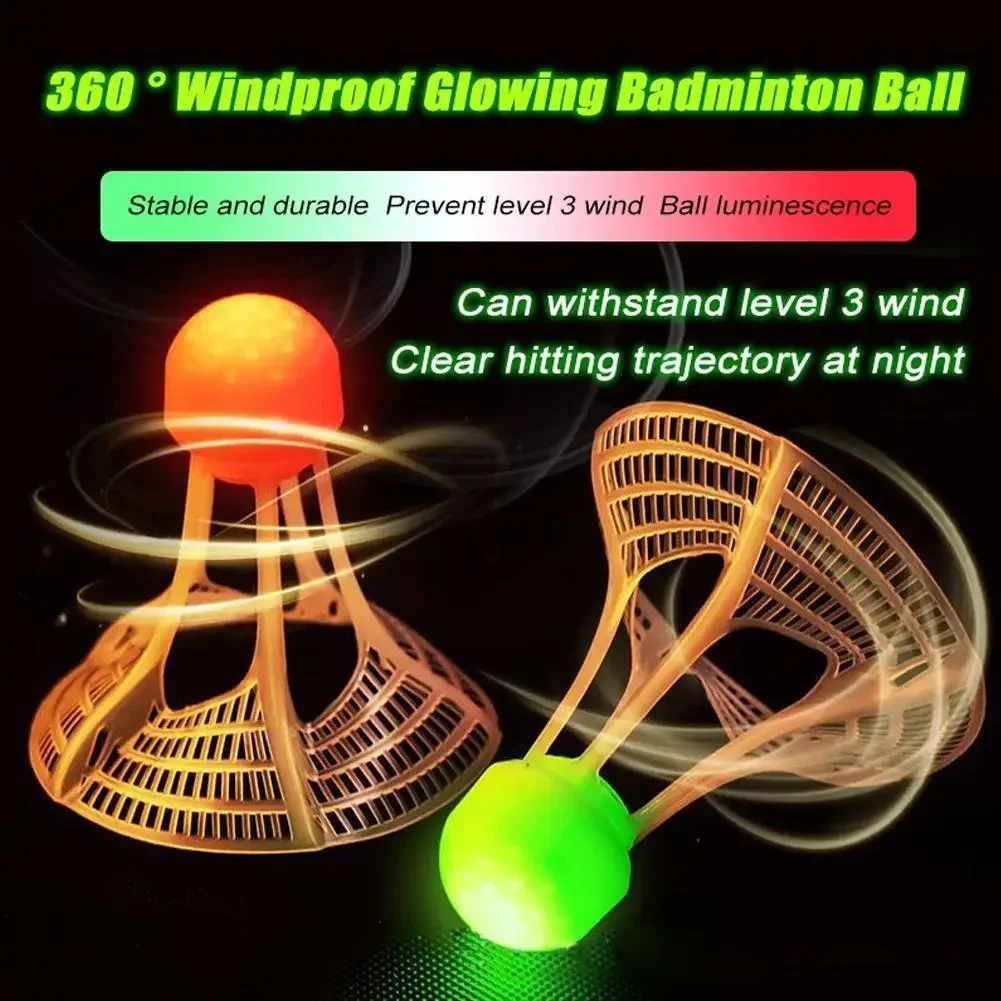 Badminton Shuttlecock - 1/5 stuks Glow Badminton Shuttles, Lichtgevende